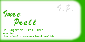 imre prell business card